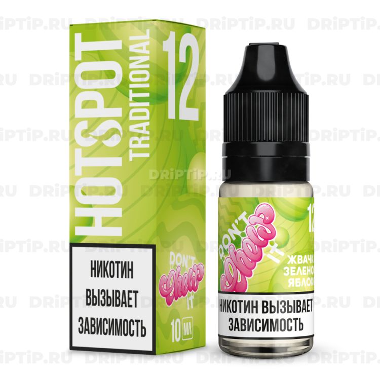 Жидкость Hotspot Traditional Don't Chew It - Жвачка Зеленое Яблоко 
