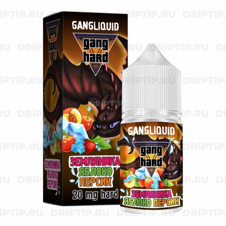 Жидкость Gang Hard Salt - Земляника Яблоко Персик 