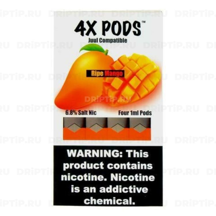 4x Pods For Juul - Ripe Mango
