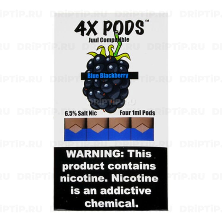 4x Pods For Juul - Blue Raspberry