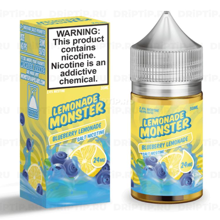 Жидкость Lemonade Monster Salt - Blueberry Lemonade 