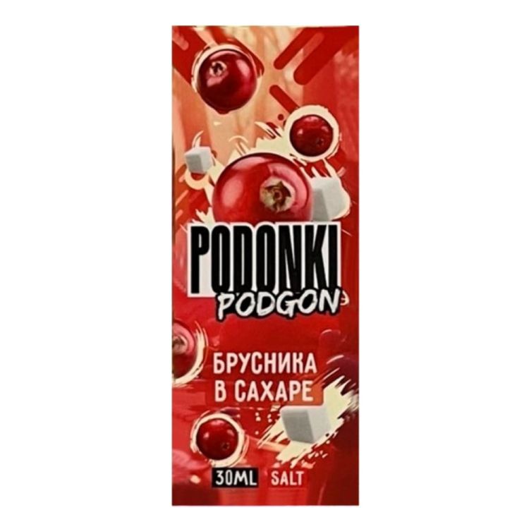 Жидкость Podonki Podgon Salt - Брусника в Сахаре 