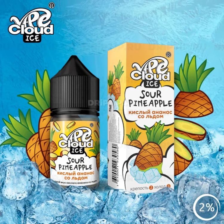 Vape Cloud Salt - Кислый Ананас Со Льдом