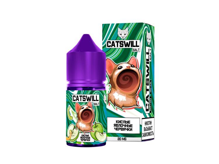 Жидкость Catswill Salt - Кислые Яблочные Червячки 