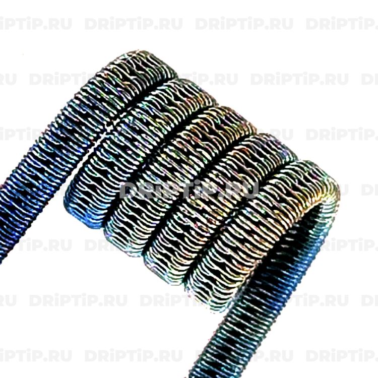Staggered Fused 2*0,45SS+0,15SS(NiCr), 3 мм, 5 витков, 0.08 ом Мех