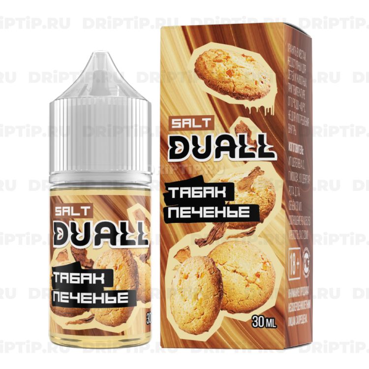 Жидкость Duall Salt - Табак Печенье 