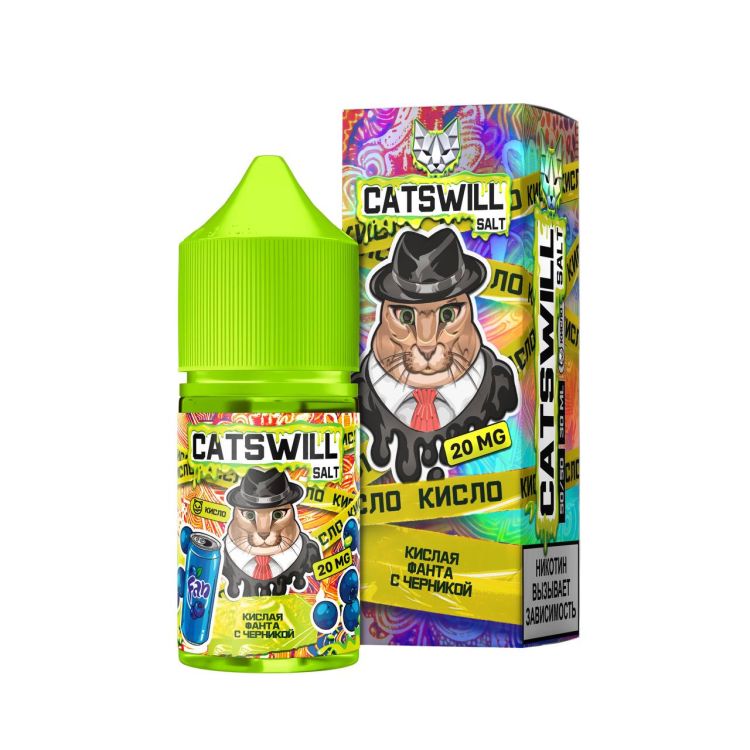 Жидкость Catswill Sour Salt - Кислая Фанта с Черникой 